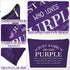 Hillban 6 Pcs Purple Makeup Bag Gifts - Inspirational Zipper Cosmetic Pouch for Purple Lovers