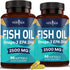 NEW AGE Omega 3 Fish Oil 2500mg Supplement - Non GMO, EPA, DHA Fatty Acids, Gluten Free (180 Softgels)