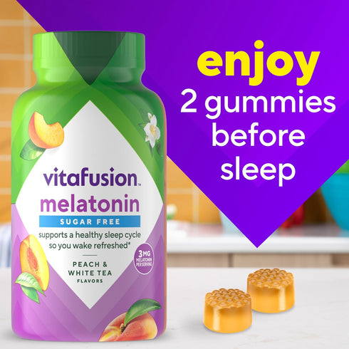 Gummy 140 Count (Pack 1) Vitafusion Melatonin Vitamins
