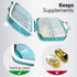 Travel Pill Organizer Box - Moisture Proof Daily Medicine Holder, Small Pill Case for Vitamins, 7 Compartments