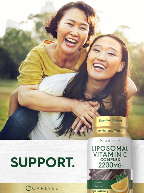 Carlyle Liposomal Vitamin C, 2200mg, 90 Softgels, High Potency Formula, Non-GMO & Gluten Free (Packaging May Vary)