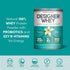Designer Wellness 100% Whey Protein Powder, Natural French Vanilla, 12 oz, Probiotics, Fiber, Gluten-free, Non-GMO,