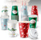 WOWSOLID Christmas Disposable Coffee Cups with Lids 12 oz, To Go Coffee Cups,