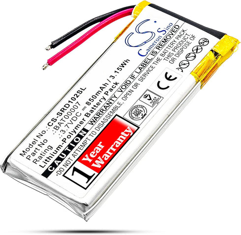 BAT00007 Battery Replacement for Cardo Scala Rider Packtalk, Packtalk Duo, Requires Soldering