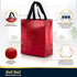Nush Nush Red Gift Bags, Medium Size Set of 12, Shiny Reusable Gift Bags with Handles, Birthday Party Favors