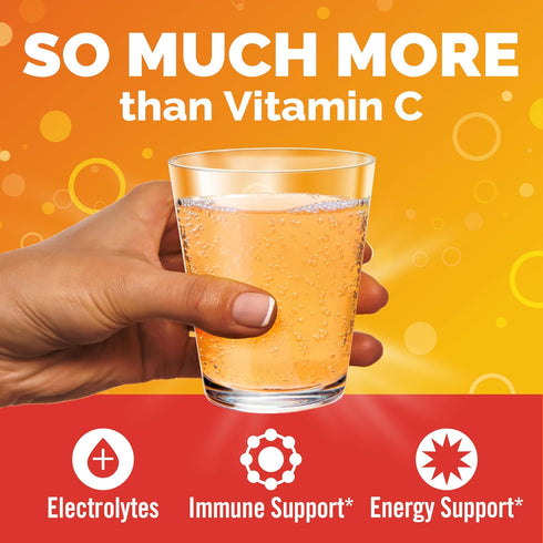 Emergen-C Citrus-Ginger Fizzy Drink Mix, Immune Support with Turmeric and Ginger, 18 Count, High Potency Vitamin C