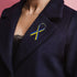 WANDIC 20 Yards Down Syndrome Awareness Satin Ribbon, Yellow & Blue for Gift Wrapping, Brooch Making