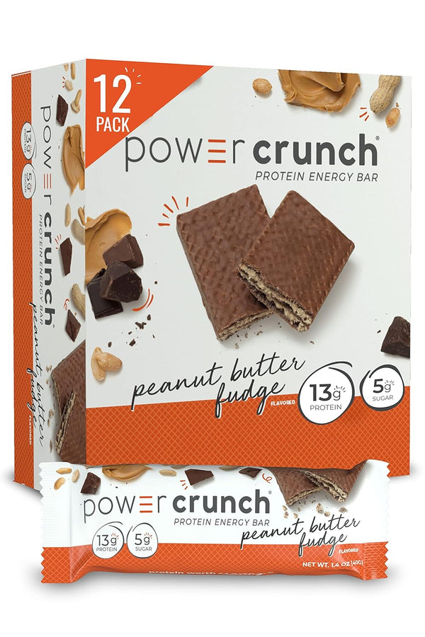 Power Crunch Protein Wafer Bars, Peanut Butter Fudge, 1.4 Ounce (12 Count)