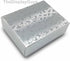 TheDisplayGuys 25-Pack #11 Cotton Filled Cardboard Paper Jewelry Boxes, Silver Foil Gift Case (2.1" x 1.8" x 0.8")