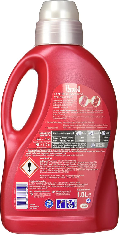 Perwoll 1500 ml 20 Color Liquid Detergent - Renew Advanced - Loads