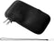 LUSTRIB Black Tampon Holder for Purse with Strap, Waterproof Period Pouch with Zipper,