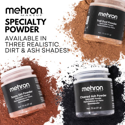 Mehron Makeup Special Effects Powder, 2.8 oz, Charred Ash