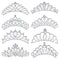 inSowni 8 Pack Decorative Silver Metal Princess Birthday Party Hair Accessories, Rhinestone Crown Hair Pins
