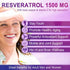 Resveratrol Gummies 1500mg - Sugar Free Supplement with Quercetin, Grape Seed, Acai Berries Extracts for Antioxidant,