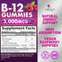 B12 Gummies for Adults, Extra Strength Energy 3000 mcg, Chewable Dietary Supplement for Metabolism & Immune Support