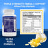 TRUTHENTICS Omega 3 Fish Oil, 2400 mg Triple Strength, Burp-Free Lemon Flavor, 60 Softgels