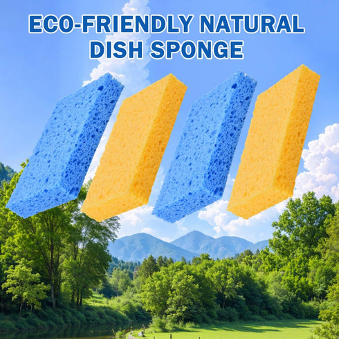 YoleShy 20 Pack Sponges Kitchen Natural Compressed Cellulose Sponges for Dishes Non Scratch for Household Cookware