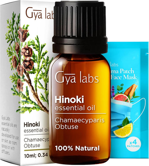 Gya Labs Hinoki Essential Oil for Skin - 100% Natural Hinoki Oil for Diffusers, Aromatherapy, Hair, Massage, Soaps