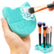 TailaiMei 2 in 1 Makeup Brush Cleaning Mat with Drying Holder, Portable Silicon Cat Shaped Cleaner Pad, Cosmetic