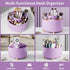 360 Rotate Makeup Brush Holder Organizer, Makeup Organizers for Vanity, Desktop, Bathroom (Purple)