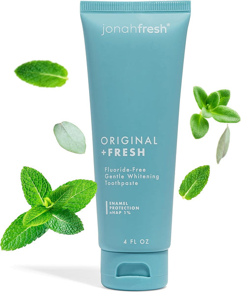 Jonah Fresh Fluoride-Free Nano Hydroxyapatite Toothpaste - Gentle Whitening, Re mineralizing, for