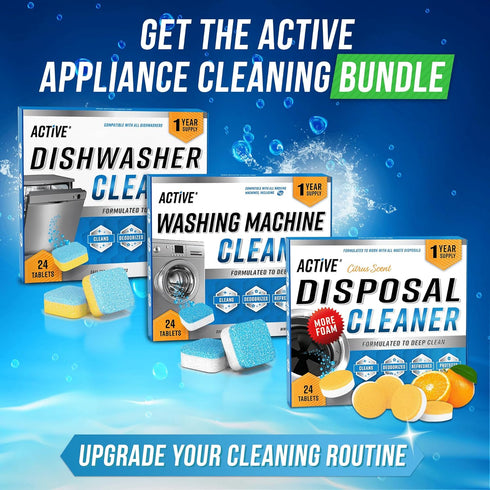 Dishwasher Cleaner And Deodorizer Tablets, 24 Pack Heavy Duty Deep Cleaning Pods for Dishwasher