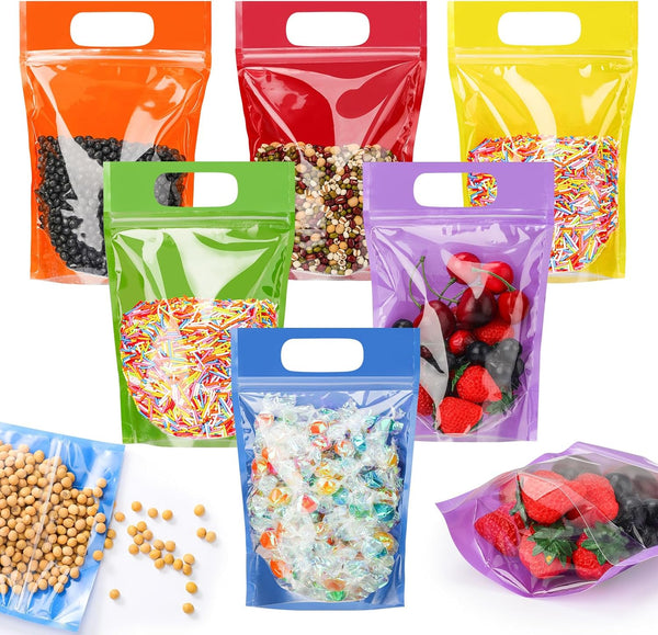 Sinload 120 Pcs Plastic Gift Bag Bulk Resealable Party Goodie Bag with Clear