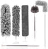 Microfiber Feather Duster 5-in-1 Kit: Extension Pole, Cobweb Duster, and Microfiber Dusters for Cleaning