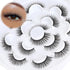 Veleasha 5D Faux Mink Cat Eye Lashes - Handmade False Eyelashes, 7 Pairs Luxurious Volume Pack (5D28)