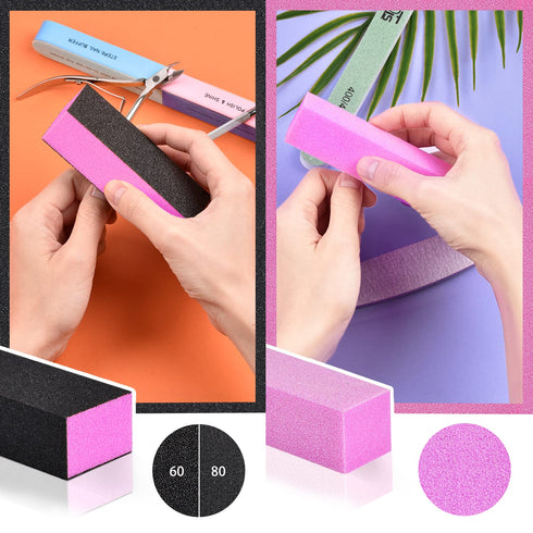 TsMADDTs Nail Buffers and Files - Manicure Tools Kit with 3 Nail Files, 2 Buffer Blocks, Cuticle Nippers