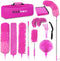 Microfiber Dusters for Cleaning, 14PCS Feather Dusters with Extension Pole for High Ceilings, Fans, and Blinds