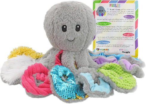 MEAVIA Sensory Octopus Plush Toy, Fidget Plush for Special Needs and Sensory