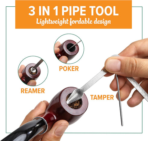 Set 132 2 Pipe Cleaners Tool | Hard Bristle Pipe Cleaners Bulk, Nylon Bristle Brush, Tamper Tool | Nylon Bristles
