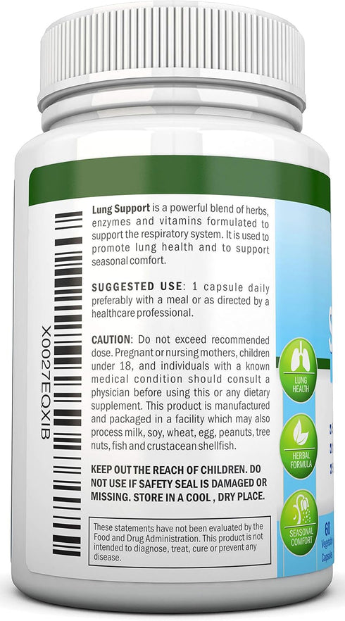 Lung Detox and Cleanse, Extra Strength Herbal Lung Health Supplements for Smokers, Promotes Respiratory Health
