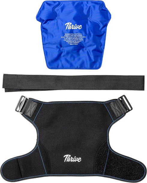 Thrive Shoulder Ice Pack - Rotator Cuff Cold Therapy, Reusable Compression Sleeve for Pain Relief and Injuries