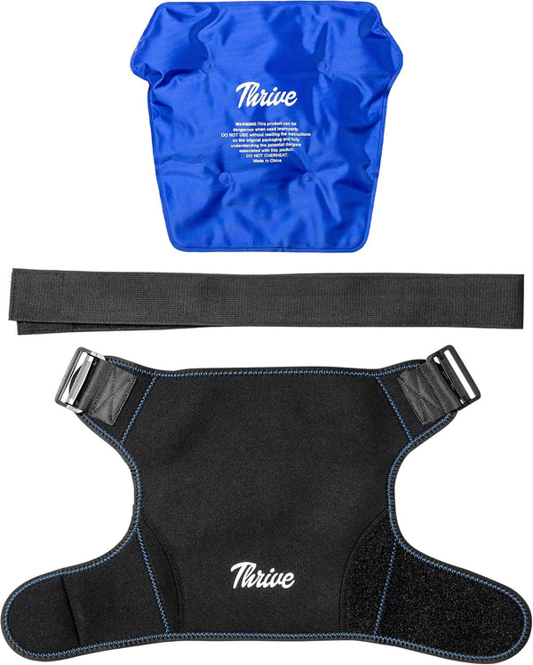 Thrive Shoulder Ice Pack - Rotator Cuff Cold Therapy, Reusable Compression Sleeve for Pain Relief and Injuries