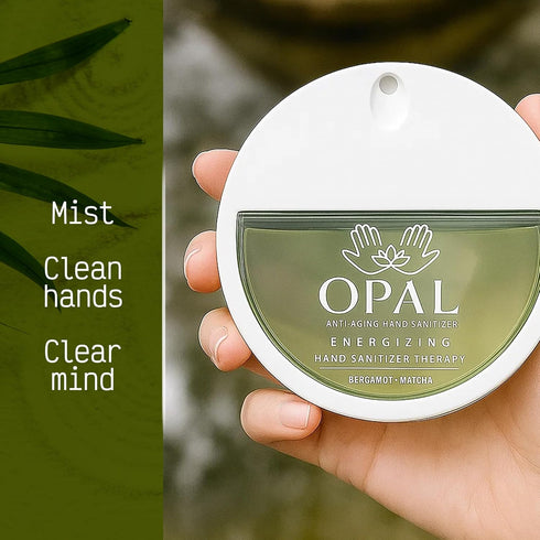 OPAL 1.18oz WELLNESS Hand Sanitizer Spray Travel Size Energizing Hand Sanitizer Therapy with Bergamot & Matcha