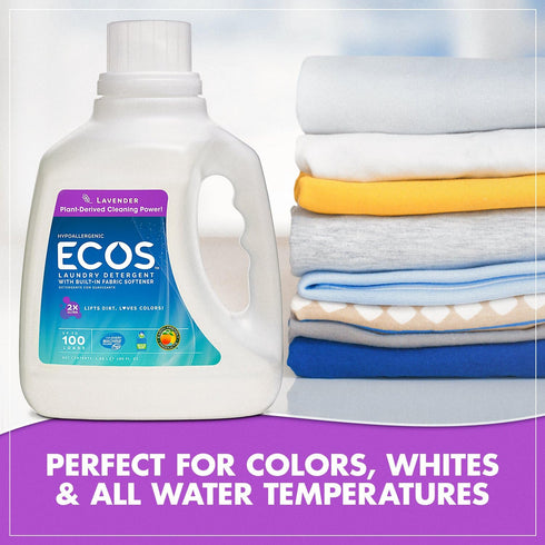 Earth Friendly Products Ecos Laundry, Lavender, 100 Count