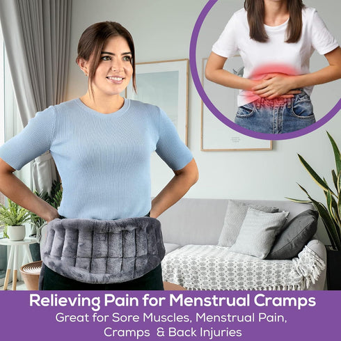 Microwave Heating Pad for Lower Back Pain Relief, 20" x 8", Cordless Moist Heat Therapy