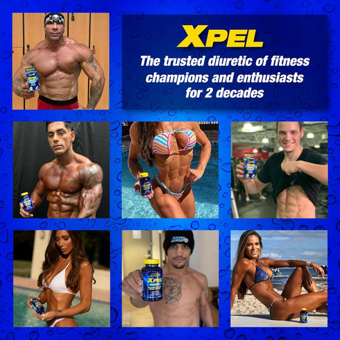 Maximum Human Performance Xpel Maximum Strength Diuretic Water Pills, 80 Capsules for Water Retention Relief
