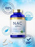 Carlyle NAC N-Acetyl Cysteine 600mg | 180 Capsules | with Peppermint | Non-GMO, Gluten Free