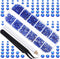 LPBeads 3456 Pieces 6 Sizes Sapphire Flat Back Round Crystal Rhinestones for Crafts Nails Art Face Makeup DIY