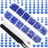 LPBeads 3456 Pieces 6 Sizes Sapphire Flat Back Round Crystal Rhinestones for Crafts Nails Art Face Makeup DIY