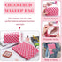 2Pcs Checkered Makeup Bag Set for Women, Large Cosmetic Bag, Travel Toiletry Pouch, Cute Pink Storage Organizer
