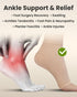 KEMFORD Ankle Compression Sleeve - Open Toe Compression Socks for Plantar Fasciitis, Swelling, Foot Support