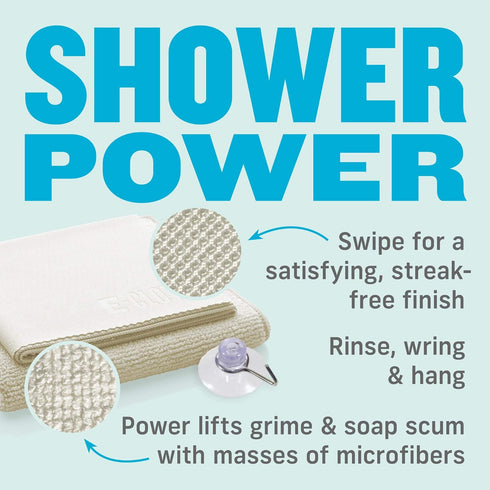 E-Cloth Microfiber Cleaning Cloth Shower Kit, Washable and Reusable Cloths with 100 Wash Guarantee - 1 Pack