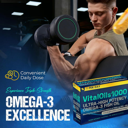 Omega 3 Fish Oil - Premium Burpless Supplement, Ultra Strength DHA & EPA, Natural Fish Oil Capsules