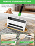 Nicecastle 4-in-1 5 1 Baseboard Cleaning Tool with Handle Reusable Pads Stiff Bristle Brush Carpet Rake for Pet Hair