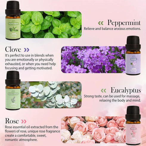 8 Pack Organic Aromatherapy Essential Oil Set - Pure Essential Oil Kit for Diffusers & Candle Making