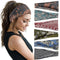Huachi Boho Headbands, Wide Non-Slip Hair Accessories for Women's Yoga, Workout, Summer, 6 Pack